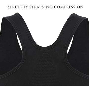 INIBUD Women's Sports Bra Post-Surgery Bra Zip Bra Zipper Front Wirefree Removable Pads Yoga Bra Zip Sports Bra (4 Pack (Bbpg), Large)