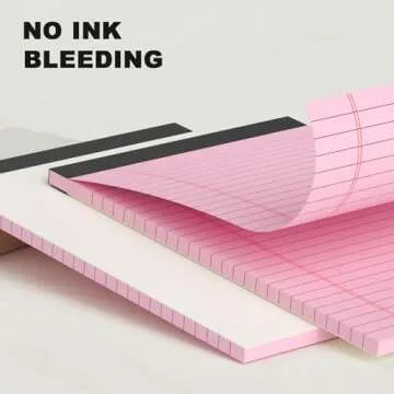 AILZFEI 5pcs Colored Note Pads 5x8 College Ruled Small Legal Pads Paper Notepads 5 Pack Study Back Writing Pads 5 x 8 Paper Pads Perforated Narrow Ruled Pads of Paper