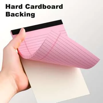 AILZFEI 5pcs Colored Note Pads 5x8 College Ruled Small Legal Pads Paper Notepads 5 Pack Study Back Writing Pads 5 x 8 Paper Pads Perforated Narrow Ruled Pads of Paper