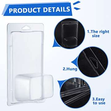 Tatuo 12 Pcs Protector Packs Compatible with Hot Wheels Model Car Clamshell Cases Plastic Display Protective Case Clear Die Cast Car Blister Pack Covers Storage(7.5 x 5 x 2 Inch,Stylish Style)