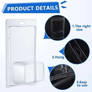 Tatuo 12 Pcs Protector Packs Compatible with Hot Wheels Model Car Clamshell Cases Plastic Display Protective Case Clear Die Cast Car Blister Pack Covers Storage(7.5 x 5 x 2 Inch,Stylish Style)