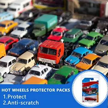 Tatuo 12 Pcs Protector Packs Compatible with Hot Wheels Model Car Clamshell Cases Plastic Display Protective Case Clear Die Cast Car Blister Pack Covers Storage(7.5 x 5 x 2 Inch,Stylish Style)