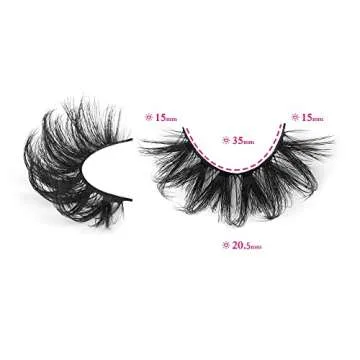 Dramatic Eyelashes Fluffy Mink Lashes Thick Long 8D Volume False Eye Lashes Bulk 20mm Wispy D Curl Strip Fake Eyelashes Pack by Focipeysa Eyelashes