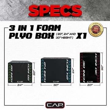 CAP Barbell 3-in-1 Foam Plyometric Box