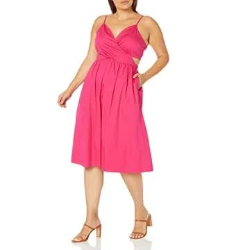 The Drop Women's Makenna Strappy Cross-Front Smocked-Back Midi Dress
