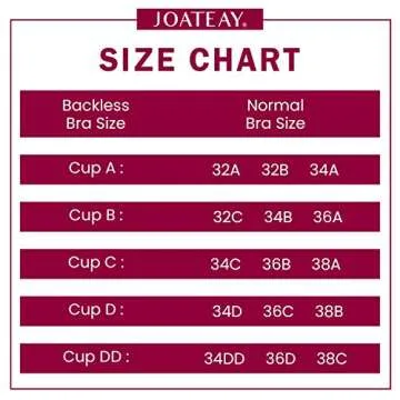 JOATEAY Women's Strapless Adhesive Bra for All Occasions