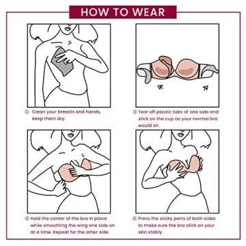 JOATEAY Women's Strapless Adhesive Bra for All Occasions