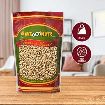 We Got Nuts - Raw Whole & Natural Pine Nuts 2 Lbs (32oz)– Premium Quality Fresh Kosher Pine Nuts -...