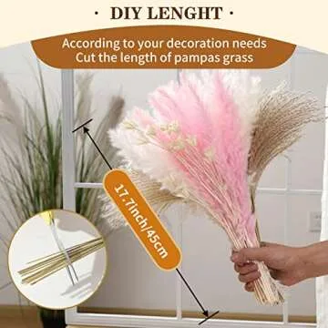 Luxurious Dried Pampas Grass Set for Elegant Decor