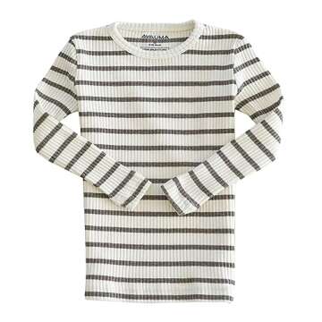 AVAUMA Baby Boys Girls Pajama Set 6M-7T Kids Cute Toddler Snug fit Pjs Cotton Sleepwear (Stripe_Brown XL)