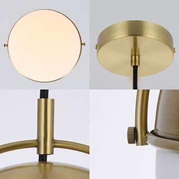 COTULIN Elegant Brass Globe Pendant Light for Modern Homes