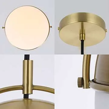 COTULIN Elegant Brass Globe Pendant Light for Modern Homes