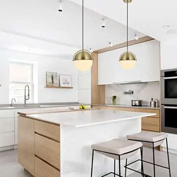 COTULIN Elegant Brass Globe Pendant Light for Modern Homes