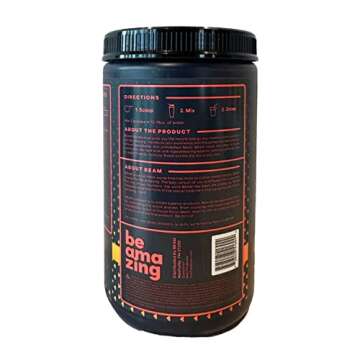 Be Amazing Pre-Workout Powder | Vegan Energy Booster Powdered Drink with All-Natural Caffeine, No Cr...