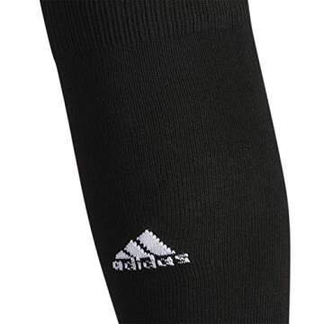 adidas Rivalry Field Multi Sport Over The Calf (OTC) Socks for Boys, Girls, Men and Women (2-Pair), Black/White, X-Small