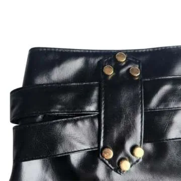 Stylish RSBFK Low Waist PU Leather Shorts for Women