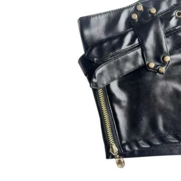 Stylish RSBFK Low Waist PU Leather Shorts for Women