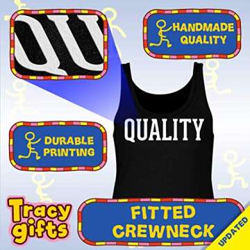 Tracy Gifts B12Y20D01W041463M05T11C02S02US-C - Women's Crewneck Short Sleeve T-Shirt, Black, Medium