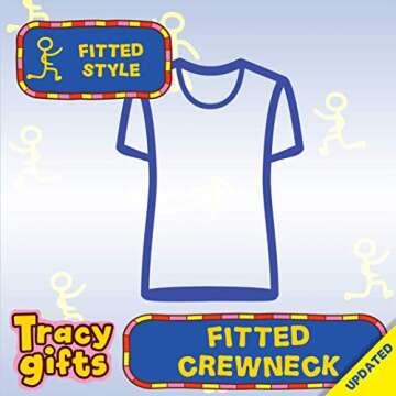 Tracy Gifts B12Y20D01W041463M05T11C02S02US-C - Women's Crewneck Short Sleeve T-Shirt, Black, Medium