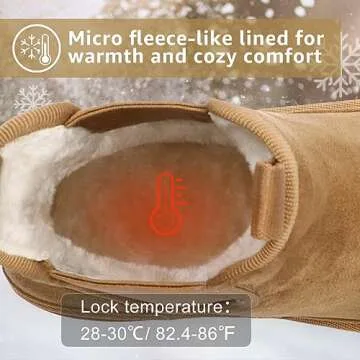 Bacia Platform Boots for Women Lightweight Suede Snow Boots Fur Interior Non-slip Outdoor Winter Boo...