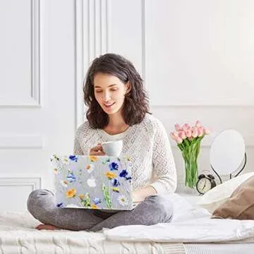 iDonzon Case for MacBook Pro 13 inch (A1502/A1425, 2012-2015 Release), 3D Effect Matte Clear See Through Hard Cover & Keyboard Cover Compatible Pro 13.3 with Retina Display(NO CD-ROM), Floral Pattern