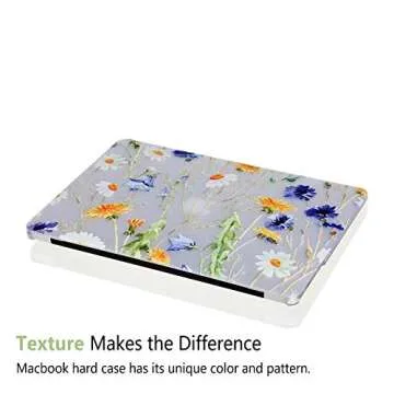 iDonzon Case for MacBook Pro 13 inch (A1502/A1425, 2012-2015 Release), 3D Effect Matte Clear See Through Hard Cover & Keyboard Cover Compatible Pro 13.3 with Retina Display(NO CD-ROM), Floral Pattern