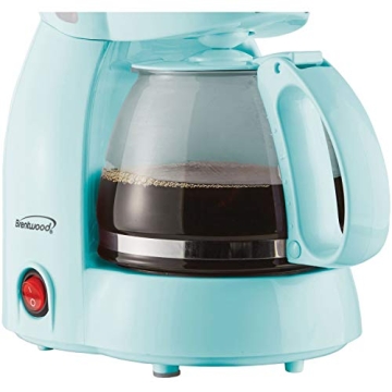 Brentwood TS-213BL Stylish 4 Cup Coffee Maker in Turquoise