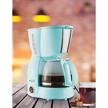 Brentwood TS-213BL Stylish 4 Cup Coffee Maker in Turquoise