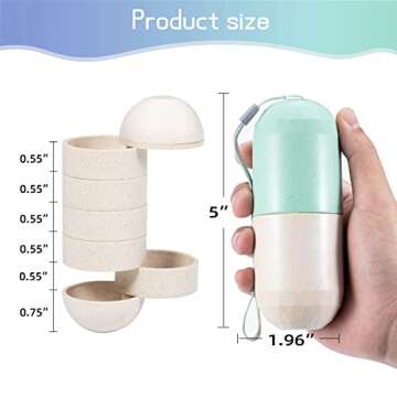 Cute Pill Organizer 7 Day, Weekly Pill Cases Box Waterproof MoistureProof,Travel Weekly Pill Box Case Portable Design to Hold Vitamins