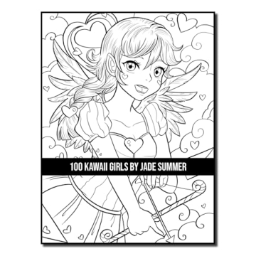 100 Kawaii Girls Coloring Book Collection - Fun & Fantasy