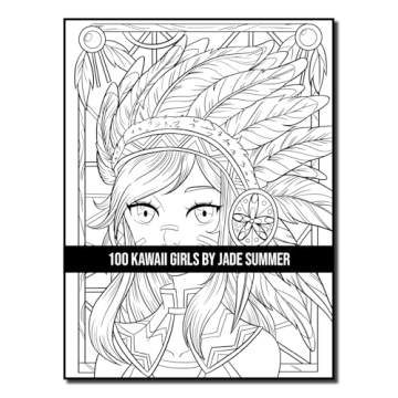 100 Kawaii Girls Coloring Book Collection - Fun & Fantasy