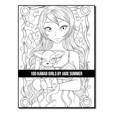 100 Kawaii Girls Coloring Book Collection - Fun & Fantasy