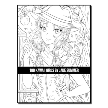 100 Kawaii Girls Coloring Book Collection - Fun & Fantasy