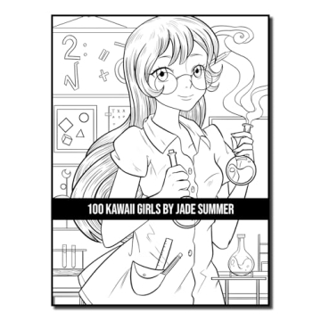 100 Kawaii Girls Coloring Book Collection - Fun & Fantasy