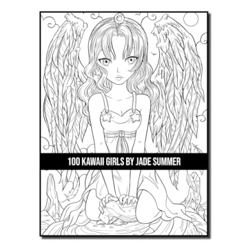 100 Kawaii Girls Coloring Book Collection - Fun & Fantasy