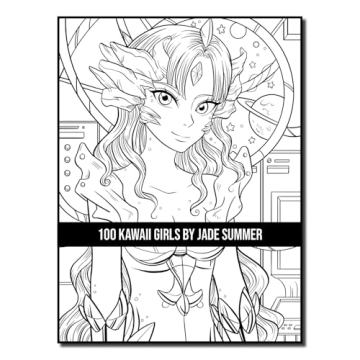 100 Kawaii Girls Coloring Book Collection - Fun & Fantasy