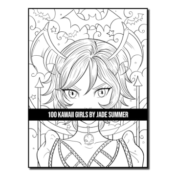 100 Kawaii Girls Coloring Book Collection - Fun & Fantasy