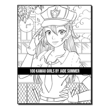 100 Kawaii Girls Coloring Book Collection - Fun & Fantasy