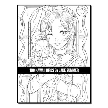 100 Kawaii Girls Coloring Book Collection - Fun & Fantasy