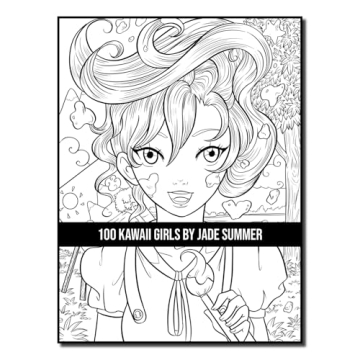 100 Kawaii Girls Coloring Book Collection - Fun & Fantasy