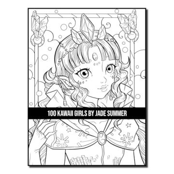 100 Kawaii Girls Coloring Book Collection - Fun & Fantasy
