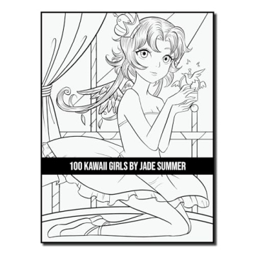 100 Kawaii Girls Coloring Book Collection - Fun & Fantasy