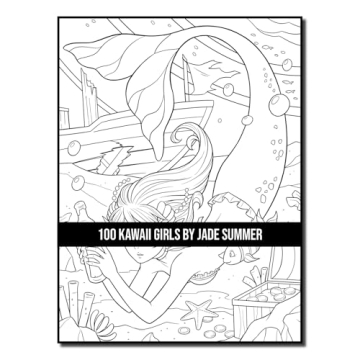 100 Kawaii Girls Coloring Book Collection - Fun & Fantasy