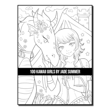 100 Kawaii Girls Coloring Book Collection - Fun & Fantasy