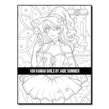 100 Kawaii Girls Coloring Book Collection - Fun & Fantasy