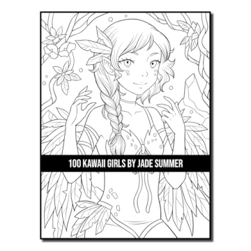 100 Kawaii Girls Coloring Book Collection - Fun & Fantasy