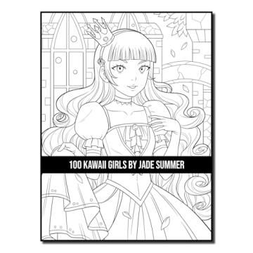 100 Kawaii Girls Coloring Book Collection - Fun & Fantasy