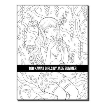 100 Kawaii Girls Coloring Book Collection - Fun & Fantasy