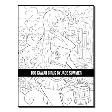100 Kawaii Girls Coloring Book Collection - Fun & Fantasy