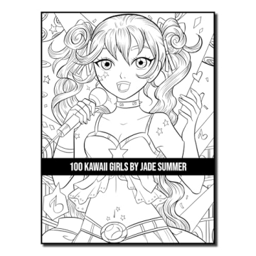 100 Kawaii Girls Coloring Book Collection - Fun & Fantasy